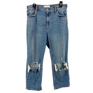 Abercrombie & Fitch Blue Cropped Jeans